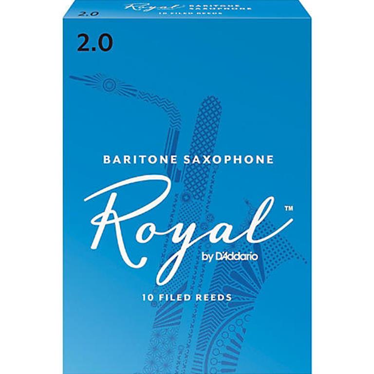 Rico RLB1020 Royal Baritone Sax Reeds #2.0: 10-Pack