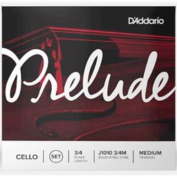 D'Addario J1010-3/4M Prelude 3/4 Cello String Set, Medium Tension