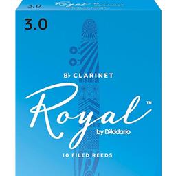 Rico RRCL3 Royal Bb Clarinet Reeds #3.0: 10-Pack