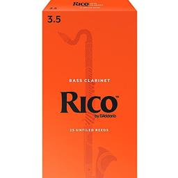 Rico REA2535 Bass Clarinet Reeds, #3.5, 25-pack