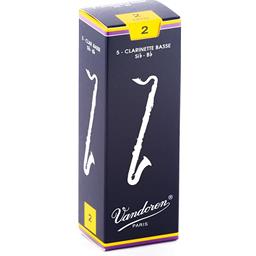 Vandoren CR122 Bass Clarinet Reeds #2.0: 5-Pack