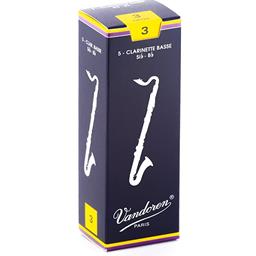 Vandoren CR123 Bass Clarinet Reeds #3.0: 5-Pack