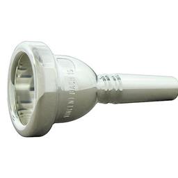 341-1FGM Mouthpiece, Trombone Large Shank, Bach Silver Plate, 1-1/4 GM Cup: Deep, Cup Diameter: 27.50mm