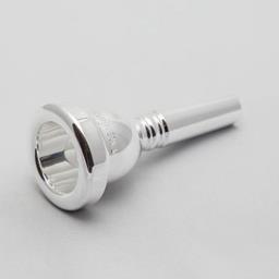 341-5GS Mouthpiece, Trombone Large Shank, Bach Silver Plate, 5GS Cup: Medium Deep, Cup Diameter: 25.50mm