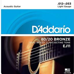 D'Addario EJ11 80/20 Steel Acoustic Gtr Light .012-.053