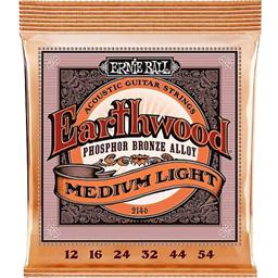 Ernie Ball 2146 Earthwood Medium Light Phosphor Bronze  Acoustic Guitar Strings - 12-54 GAUGE