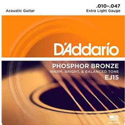 D'Addario EJ15 Extra-Light Acoustic Guitar Set .010