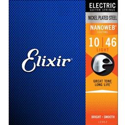 Elixir 12052 Nickel Plated Steel NANOWEB Electric Guitar Strings - Light
