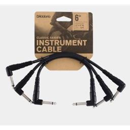 Planet Waves PW-CGTP-305 6" Classic Patch Cable, 3-pack, Right Angle