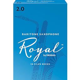 Rico RLB1020 Royal Baritone Sax Reeds #2.0: 10-Pack