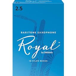 Rico RLB1025 Royal Baritone Sax Reeds #2.5: 10-Pack