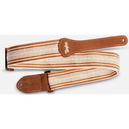 Taylor 4014-20 Academy Strap White/Brown Jacquard Cotton 2"