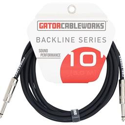 Gator GCWB-INS-10 Backline Series 10ft Straightt to Straight Instrument Cable