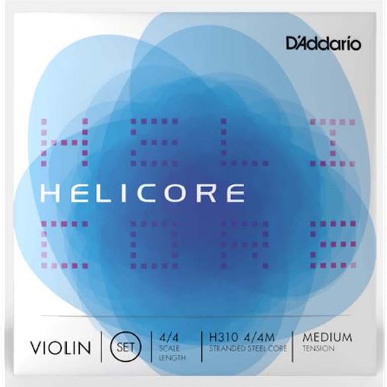 D'Addario H310-4/4M Helicore 4/4 Violin String Set, Medium Tension