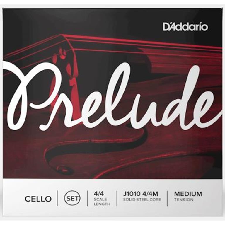 D'Addario J1010-4/4M Prelude 4/4 Cello String Set, Medium Tension