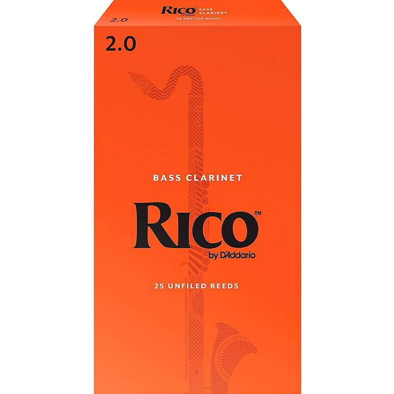 Rico REA2520 Bass Clarinet Reeds, #2, 25-pack