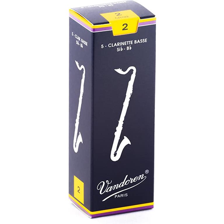 Vandoren CR122 Bass Clarinet Reeds #2.0: 5-Pack