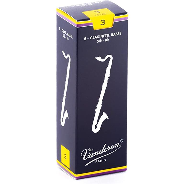 Vandoren CR123 Bass Clarinet Reeds #3.0: 5-Pack