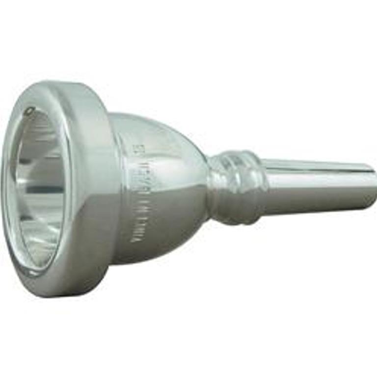 335-18 Mouthpiece, Tuba / Sousaphone, Bach Silver Plate, 18 Cup: Medium; Cup Diameter: 32.10mm