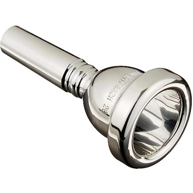 341-2G Mouthpiece, Trombone Large Shank, Bach Silver Plate, 2G Cup: Deep, Cup Diameter: 26.75mm