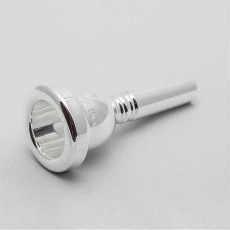 341-5GS Mouthpiece, Trombone Large Shank, Bach Silver Plate, 5GS Cup: Medium Deep, Cup Diameter: 25.50mm