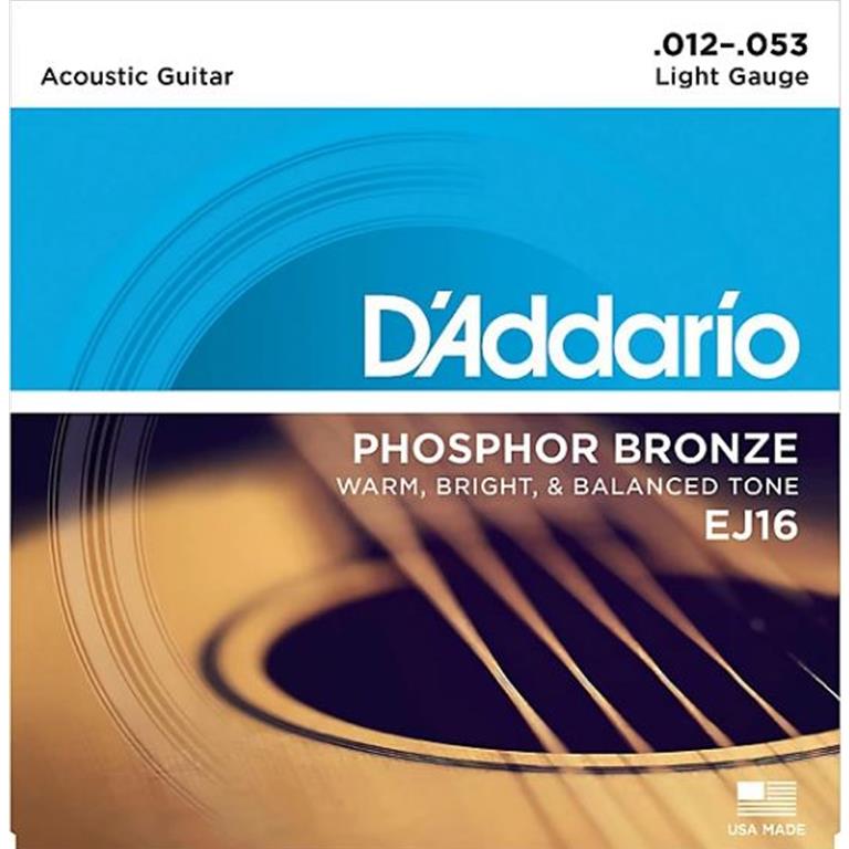 D'Addario EJ16 Light Acoustic Guitar Set .012-.053