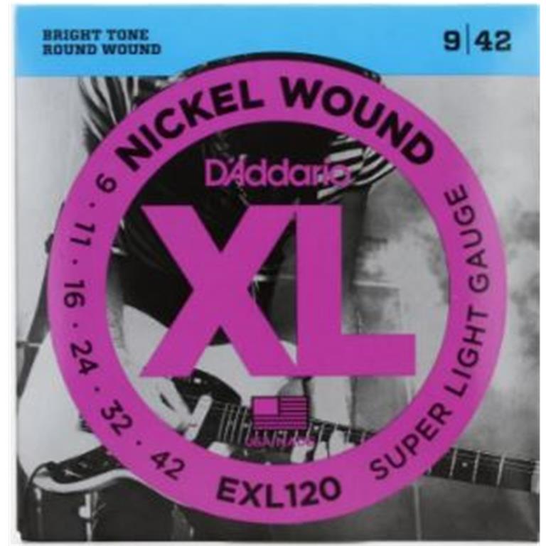 D'Addario EXL120 XL Electric Super Light Set .009-.042