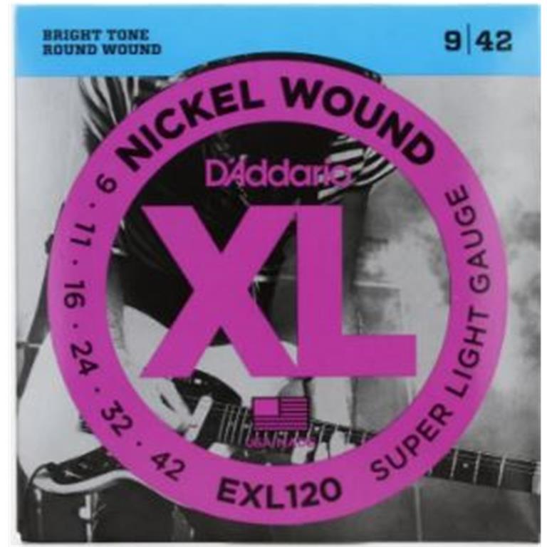 D'Addario EXL120 XL Electric Super Light Set .009-.042