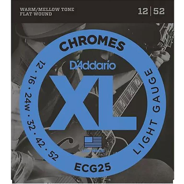 D'Addario ECG25 Flat Wound 12-52