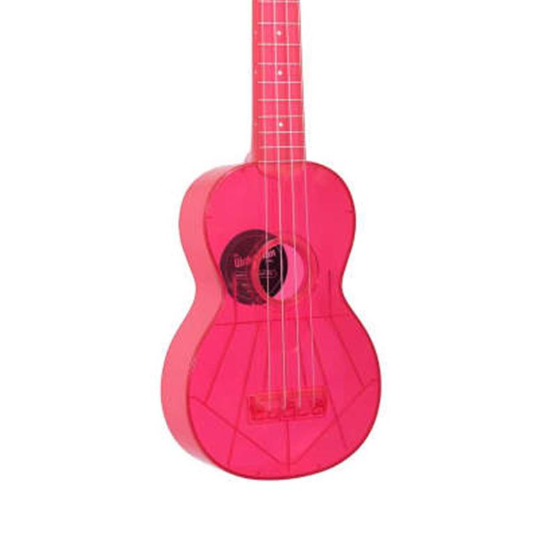 Kala KA-SWF-PK Waterman Soprano Ukulele - Fluorescent Watermelon Pink