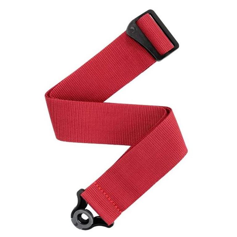 D'Addario PWSAL401 Auto Lock Guitar Strap - Red