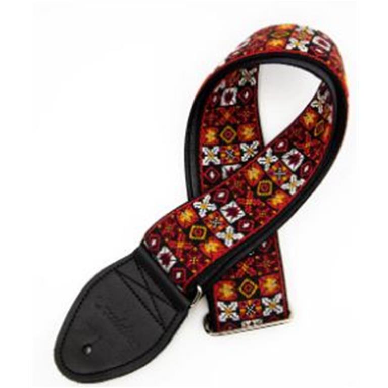 Souldier GS0295BK02BK Woodstock - Red Guitar Strap