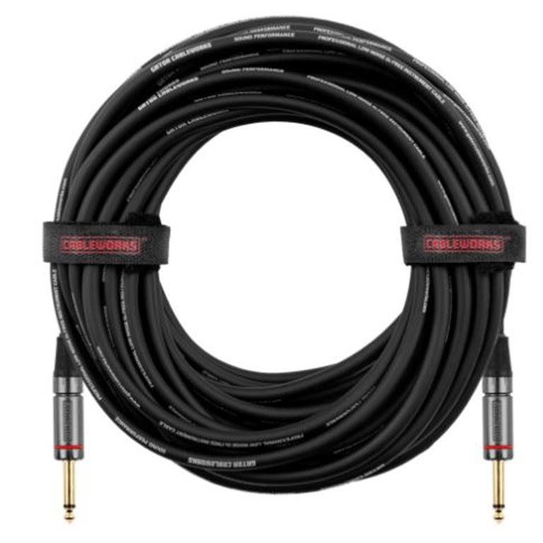 Gator GCWH-INS-10 Headliner Series 10ft Straight-Straight Instrument Cable