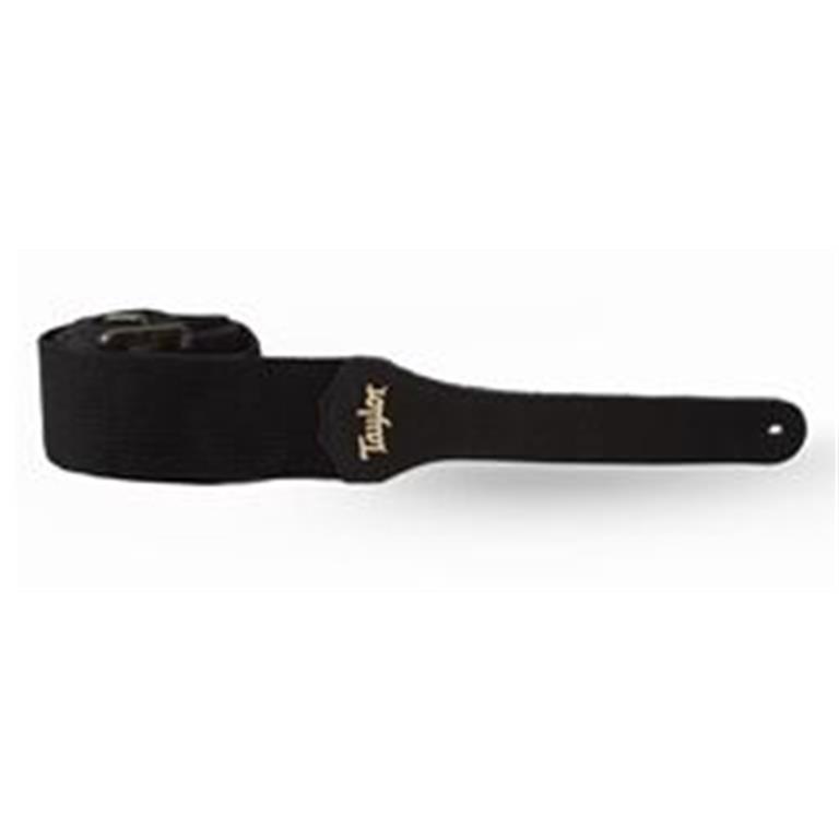 Taylor 4013-20 GS Mini Guitar Strap - Black Cotton, 2", Amber Buckle