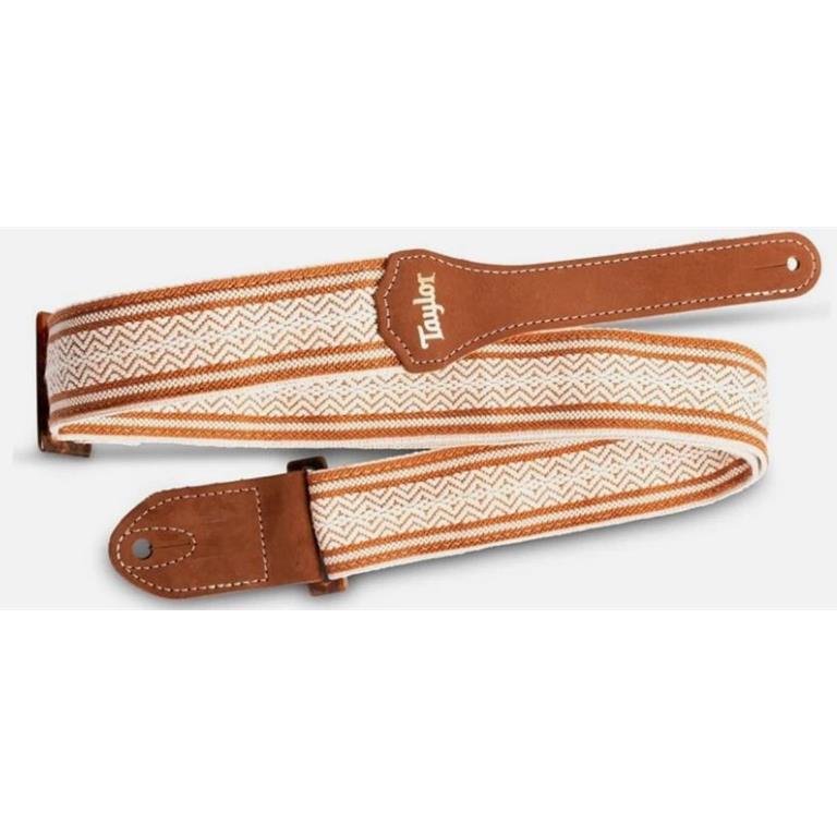 Taylor 4014-20 Academy Strap White/Brown Jacquard Cotton 2"
