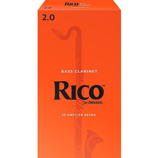 Rico REA2520 Bass Clarinet Reeds, #2, 25-pack