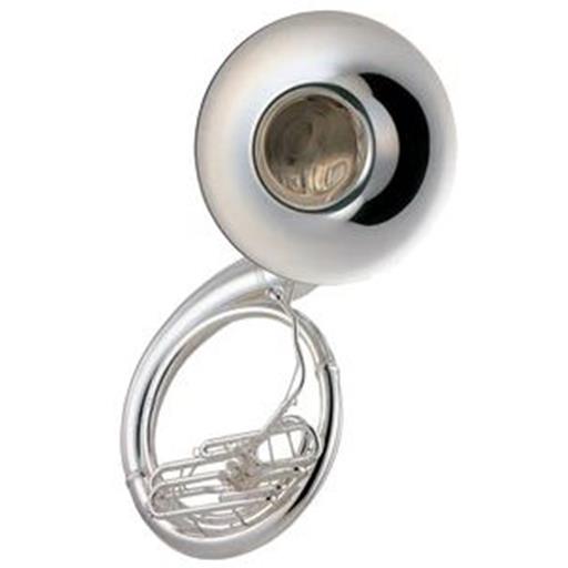 Yamaha YSH-411SWC Brass Sousaphone; w/ Case; Silver-plate