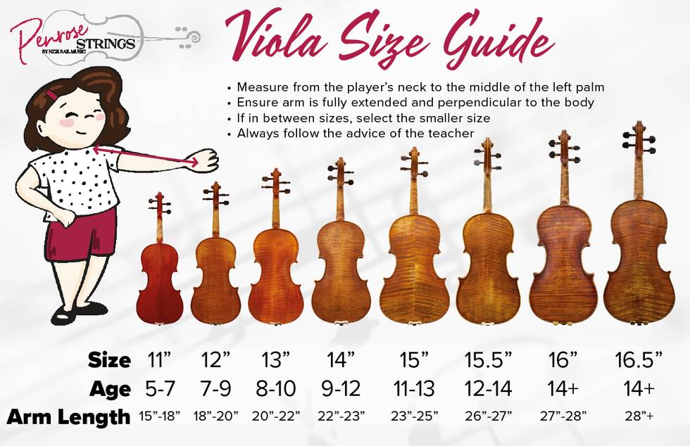 Viola Size Chart